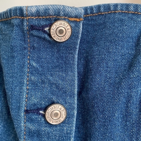 Abercrombie & Fitch Blue Denim Button Front Mini Dress XS - Picture 5 of 9